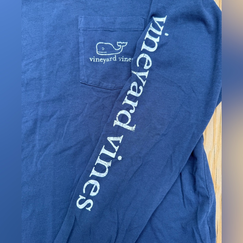 Vineyard Vines Deep Blue Long Sleeve Tee - Picture 6 of 11